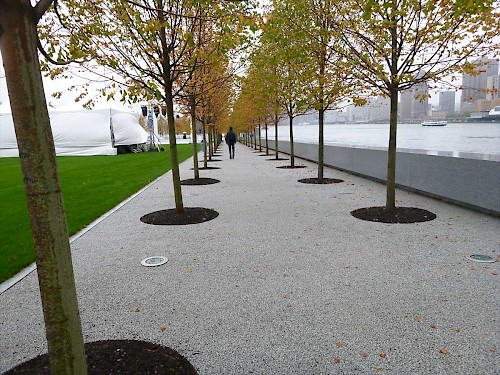 Resin bound gravel in CORE gravel grid at FDR Park, New York
