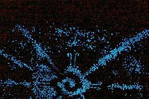 glow design in concrete countertop