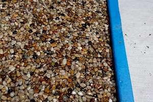 Resin-bonded gravel close-up - edging