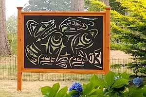 Coast Salish Privacy Screens - Bear and Eagle